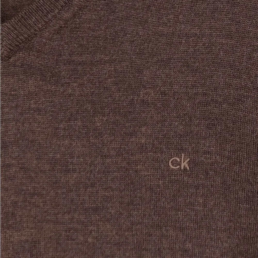 Calvin Klein Extra Merino Wool Men's Chocolate Sweater SZ L Jordan